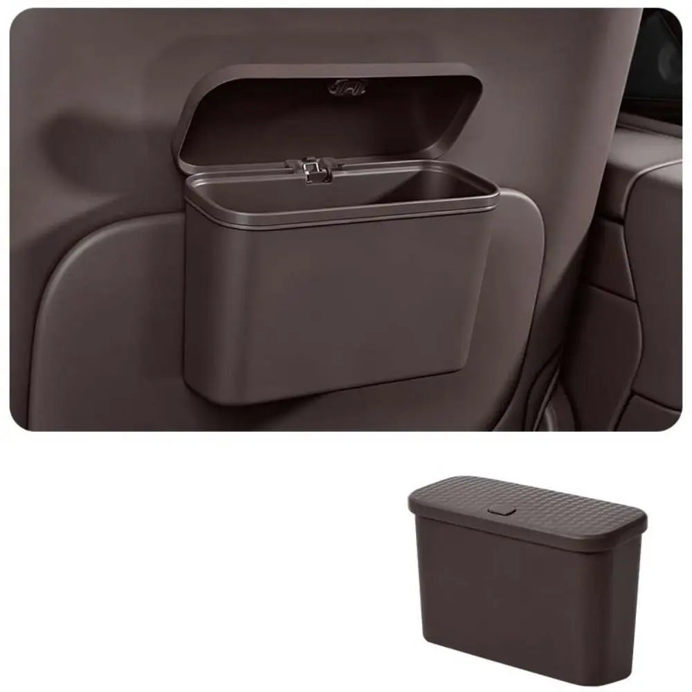 Car Mounted Hanging Garbage Bin Multifunctional Press Lid Storage Zpaxo
