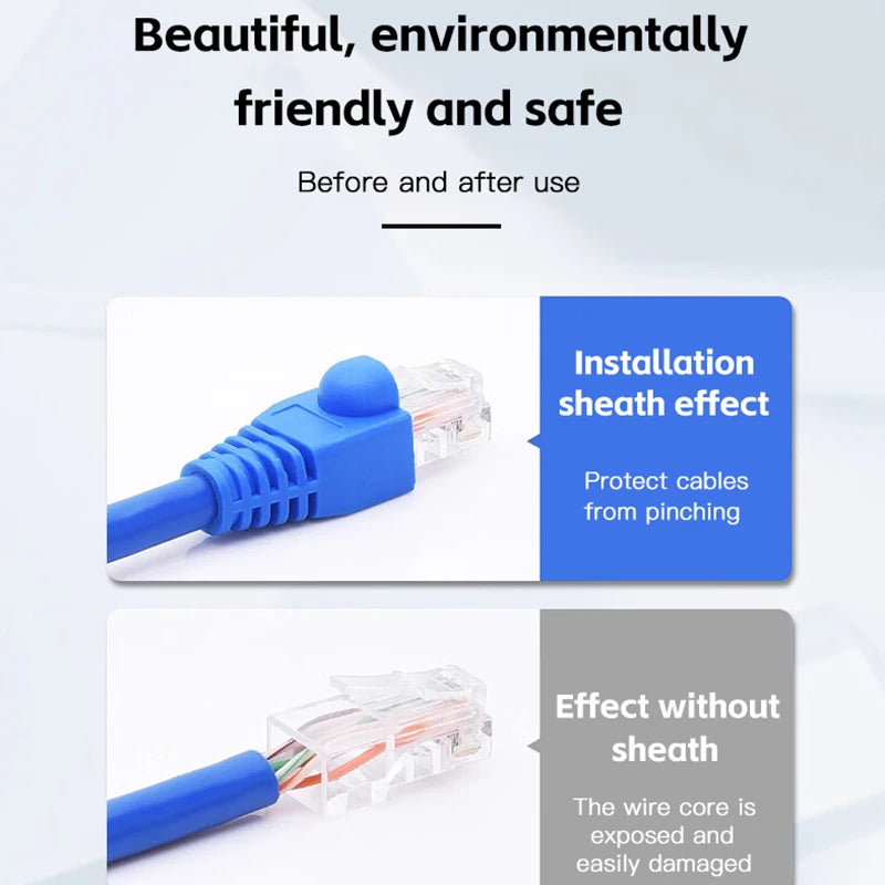 Colorful CAT5E CAT6 RJ45 Ethernet Network Connector Plug Cover Strain Zpaxo