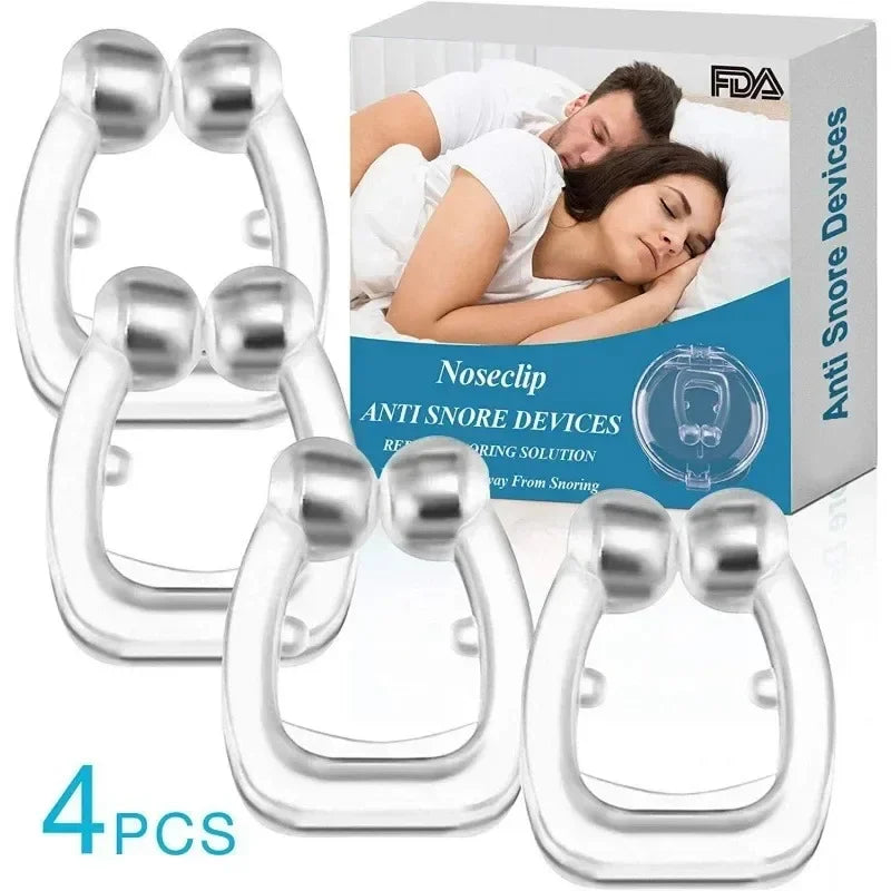 Silicone Magnetic Nose Clip – Anti-Snore Sleep Aid with Case