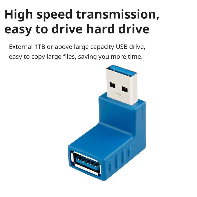 Newest USB Male Female Left Angle 90 Degree Turn Adapter USB3 0 Elbow Zpaxo