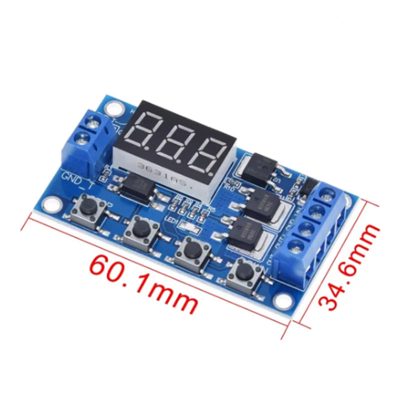 Dual MOSFET Delay Switch Circuit Board 12/24V Relay Module Replacement for Triggered Timed Control Applications Zpaxo