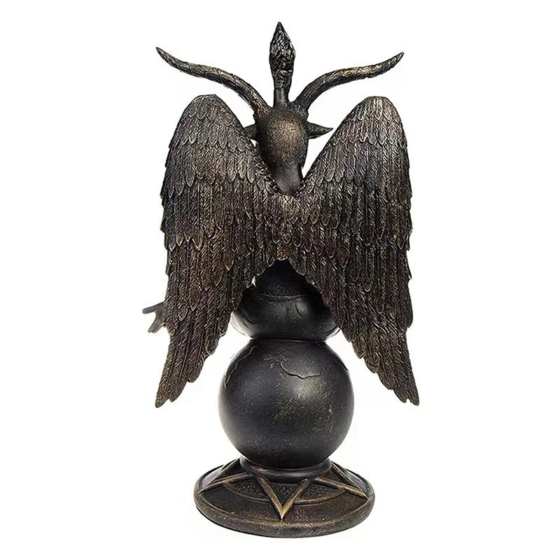 Baphomet Divine Goat Mendes Statue Church Satan Sabbatic Idol Resin Zpaxo
