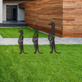 3-Pack Meerkat Garden Stakes – Metal Silhouette Yard Art Decor Garden Statue Stakes Zpaxo Default Title