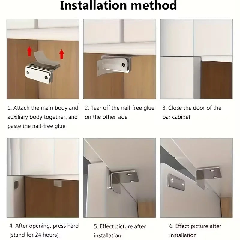 2PCS Alloy Magnetic Door Latches, Invisible Strong Hold & Drill-Free Installation for Cabinets, Wardrobes, Sliding Doors Zpaxo