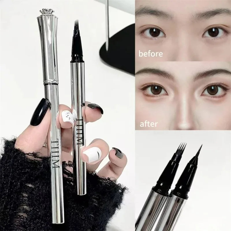 Waterproof Wild Eyebrow Pen 2 4Point Head Natural Brow Makeup