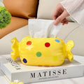 Ceramic Candy Tissue Box – Japanese Polka Dot Home Décor