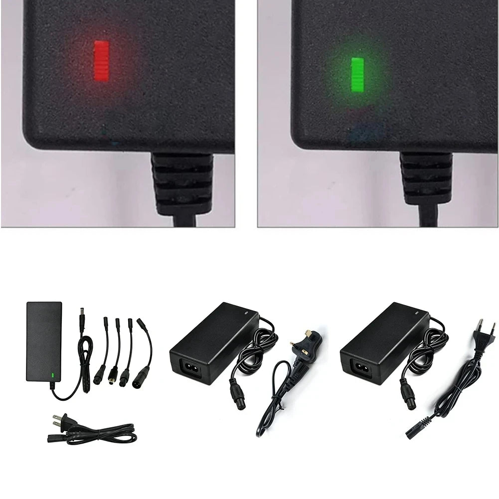 Brand New Power Adapter AC 100-240V Black DC 42V 2A Electric Scooter Accessories EU Plug For 24-36v Lithium Battery Zpaxo EU