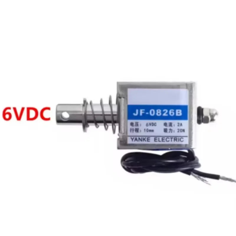 JF-0826B Through Frame Push-pull DC Electromagnet DC12V24V6v Stroke Zpaxo JF-0826B 6V