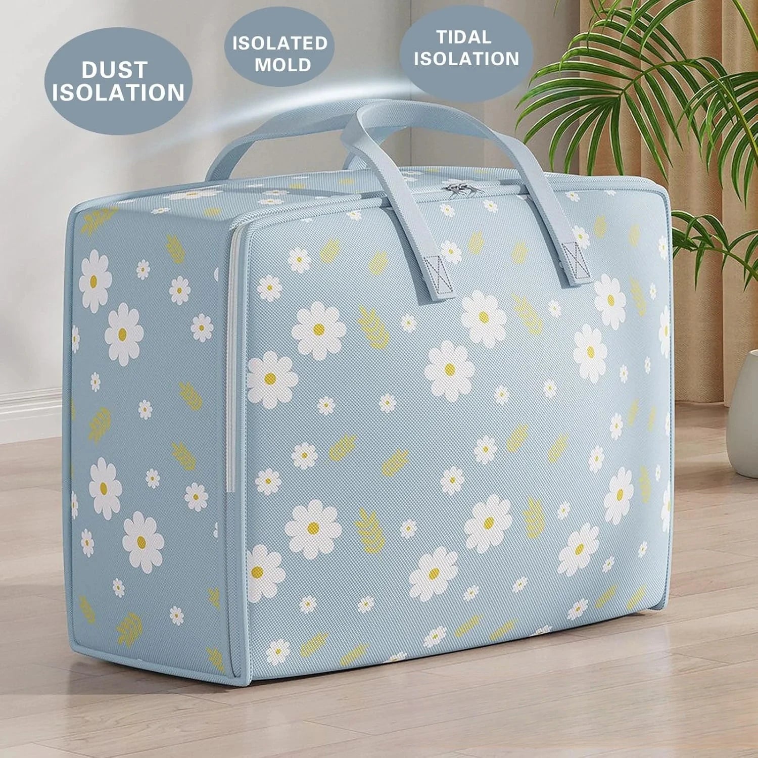 Large Quilt Storage Bag – Folding Moving Bag with Handles Quilt Storage Bag Zpaxo
