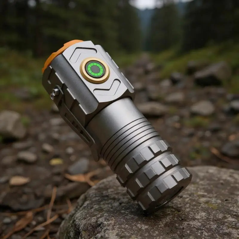 Compact LED Mini Flashlight Rechargeable Power 3-Eyed Tactical Torches Zpaxo