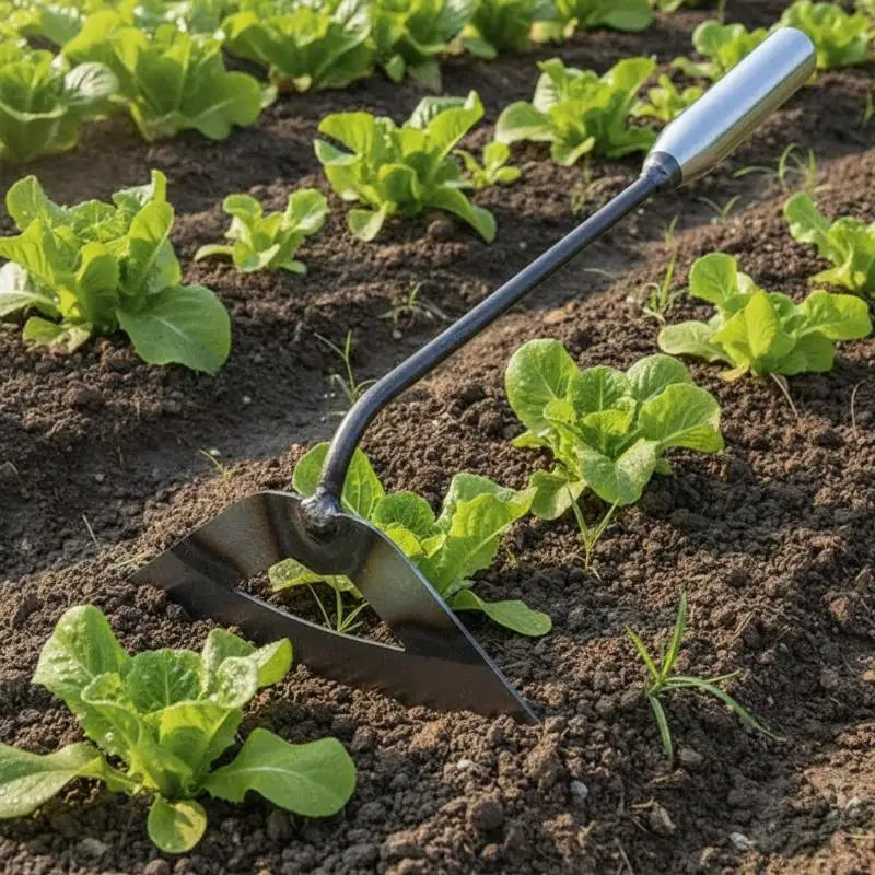 Carbon Steel Garden Hoe Heavy Duty Sharp Blade Anti-slip Durable Zpaxo