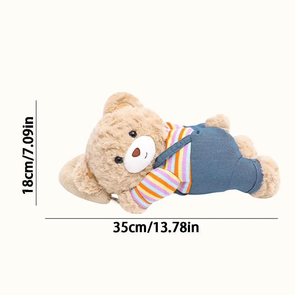 Cartoon Plush Bear Vehicle Tissue Bag Soft Creative Car Hanger Doll Zpaxo