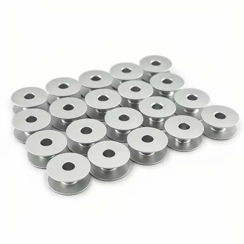 10/20pcs Aluminum Bobbins for Sewing Machines, Stainless Steel Thread Spools, Industrial Flat Car, Sewing Machine Thread Core Zpaxo