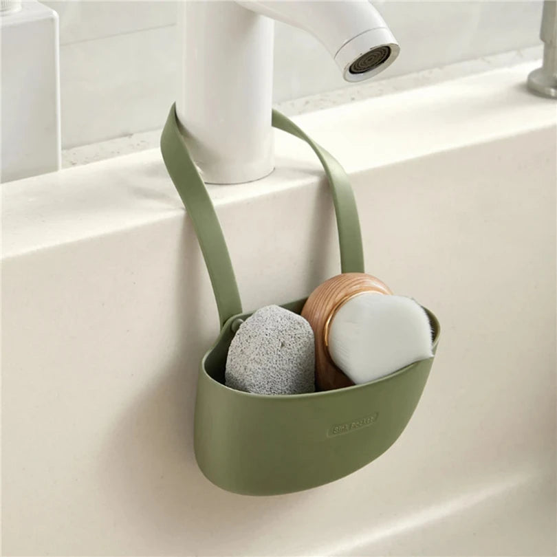 Kitchen Sink Holder Hanging Drain Basket Adjustable Drain Rack Soap Sponge Holder Faucet Holder Kitchen Accessories New Zpaxo