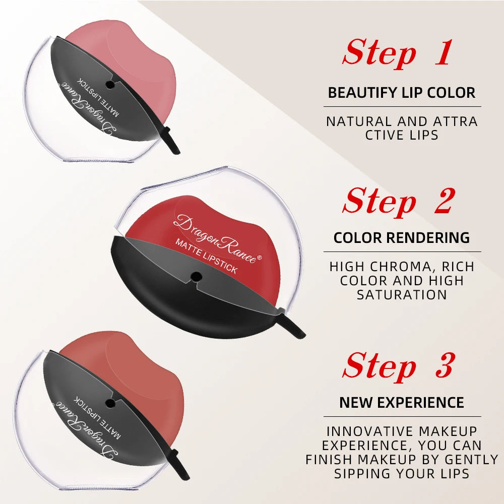 Lazy Lipstick Can Be Made into Makeup, Not Easy to Fade, Not Easy to Stain, Long-Lasting Moisturizing Lipstick, Moisturizing Matte Zpaxo