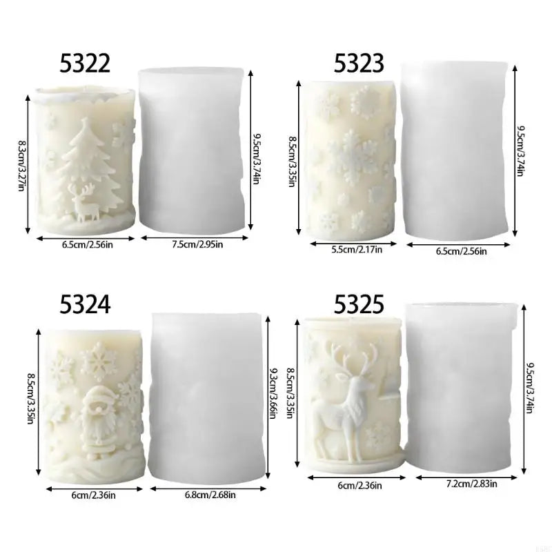 Christmas Molds Silicone Ornament Cylinder Epoxy Resin
