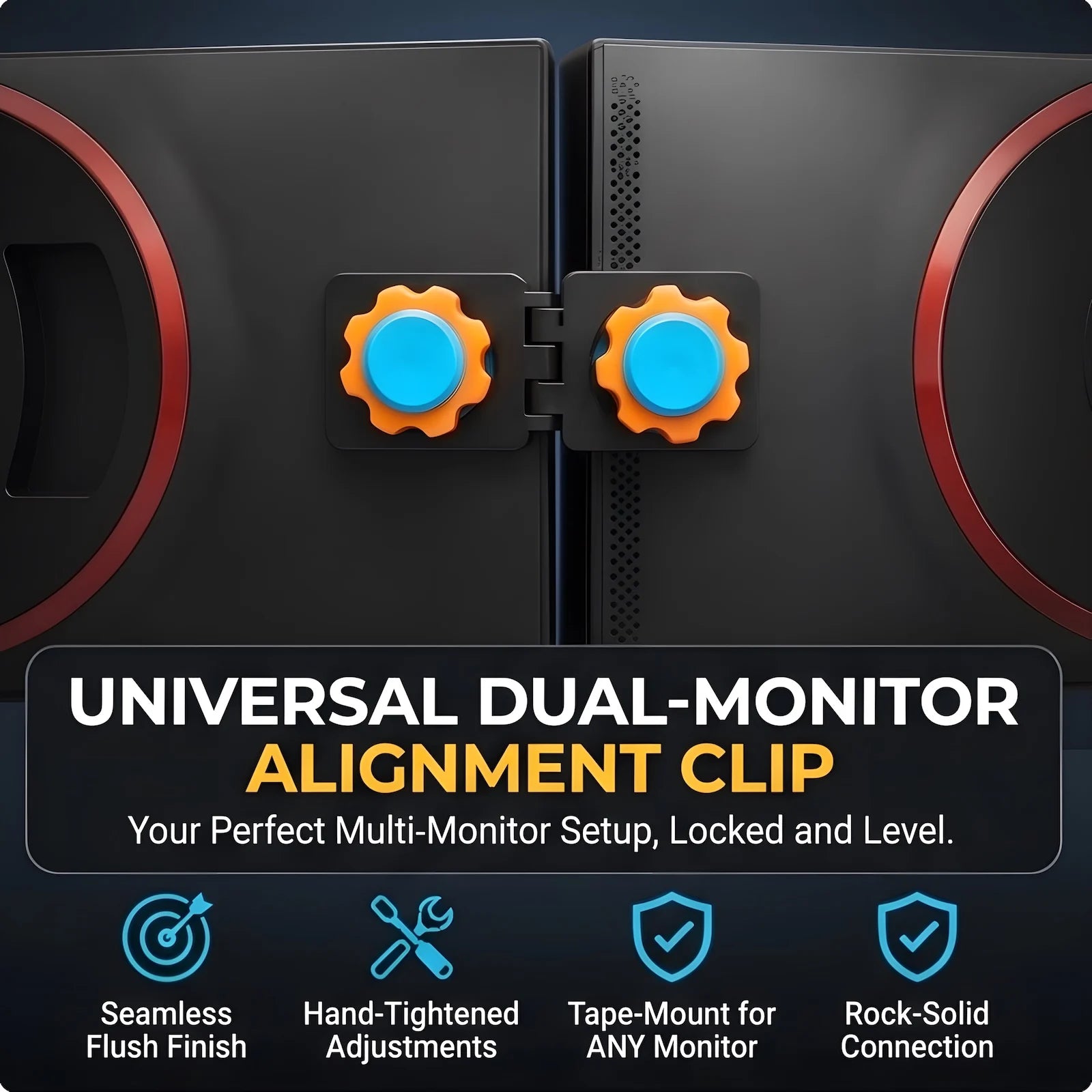 Universal Dual Monitor Alignment Clip Tool-free Screen Connector Zero