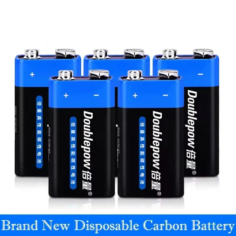 Brand New Original 1-10PCS 9V 6F22 Disposable Battery 9V6F22 Square Cell Multimeter Alarm Microphone Carbon 9Volt Dry Batteries Zpaxo