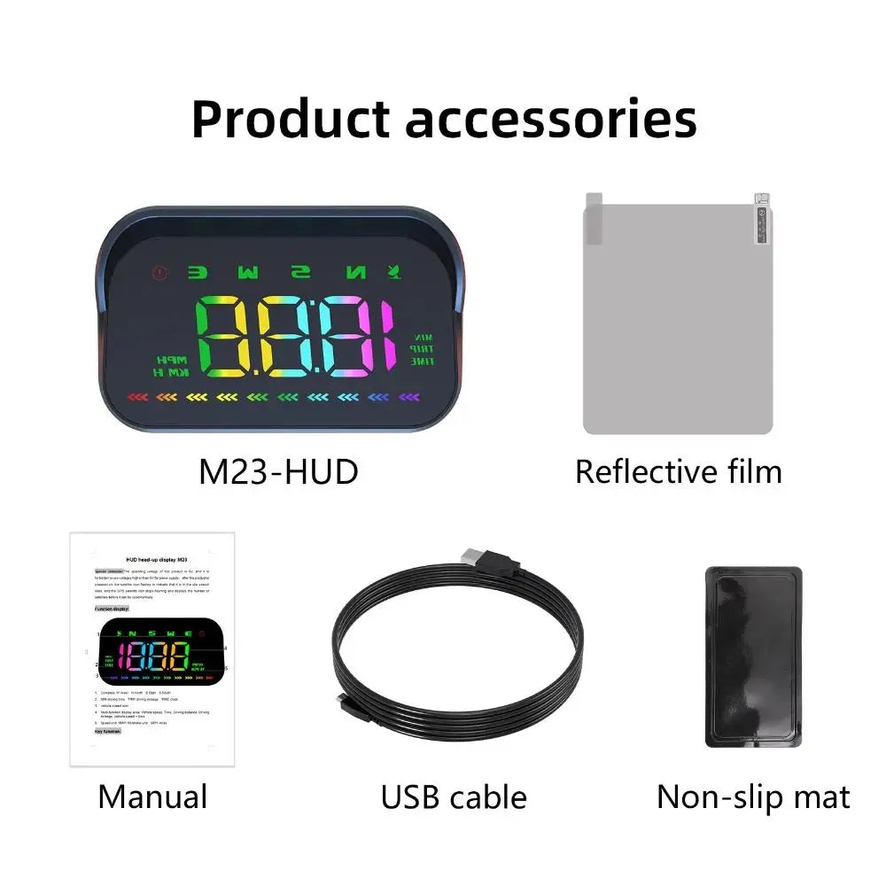 HUD Car Head Up Display Universal Portable Digital Speedometer Plug Zpaxo