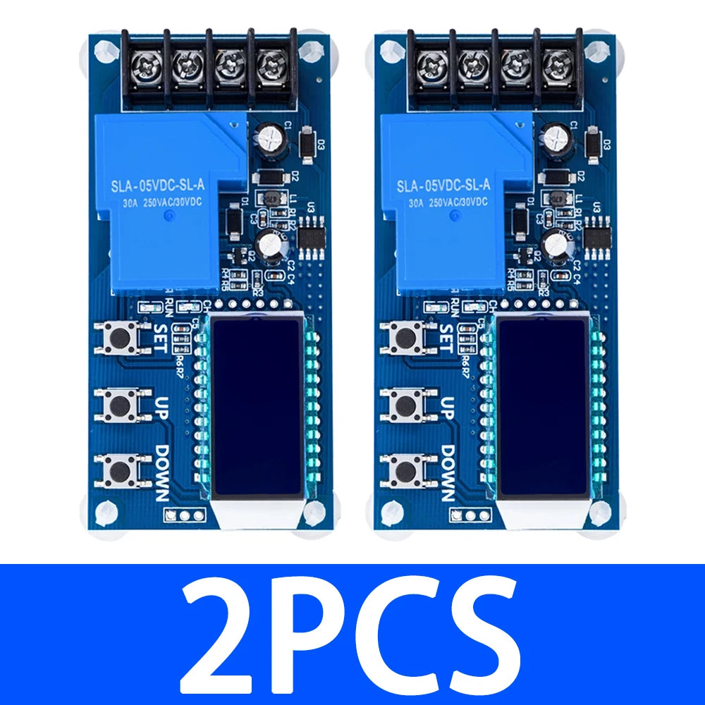 XY-L30A DC Battery Charging Control Module: 6-60V 30A – Protection Board, LCD Display & Time Switch Included Zpaxo 2PCS