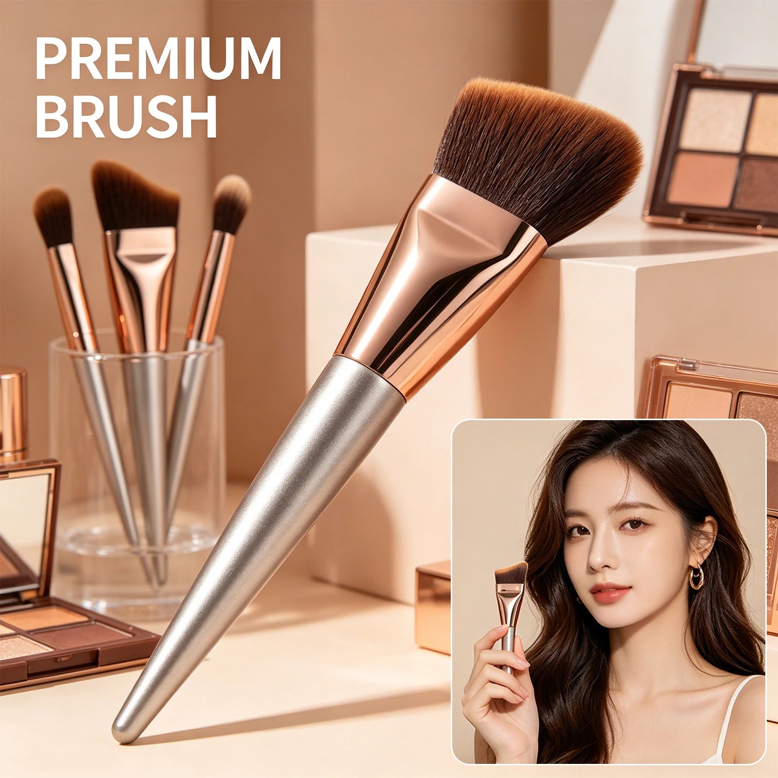 Even Coverage Flawless Base Soft Smooth Foundation Brush Easy Application High Powder Absorption Beauty Tool Flawless Makeup Zpaxo