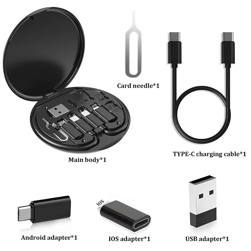1 60W USB C Cable All Smart Phone Fast Charging Adapter OTG Converter