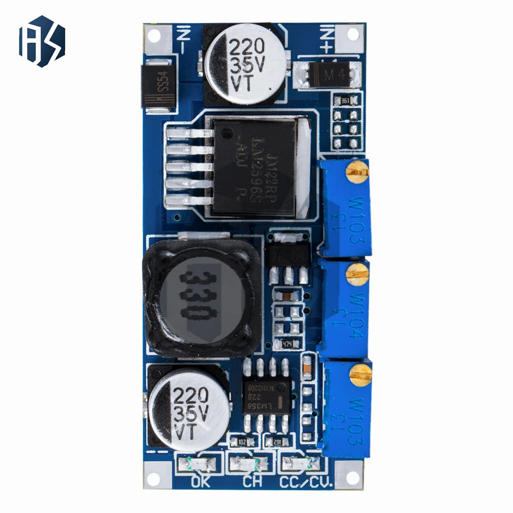 "LM2596S Adjustable Buck Converter Module – 3A CC/CV DC-DC Step-Down Power Supply with LED Driver Mode, Over-Current Zpaxo