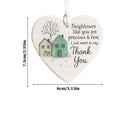 Thank You Neighbor Heart Shaped Ornament 2D Acrylic Appreciation