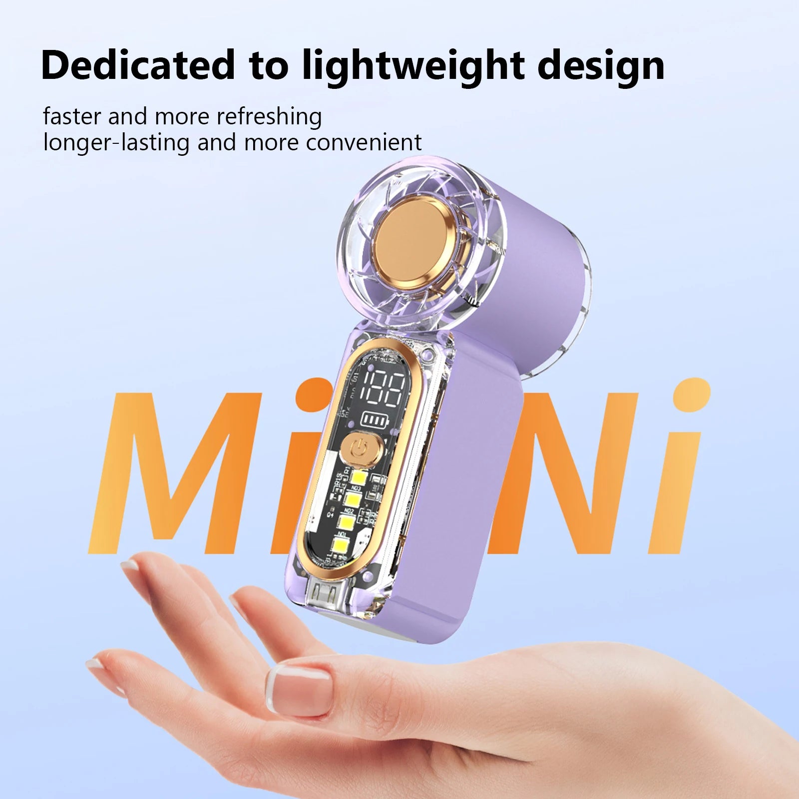 Personal High-speed Turbine Mini Handheld Fan 100-Level Speeds Air Zpaxo