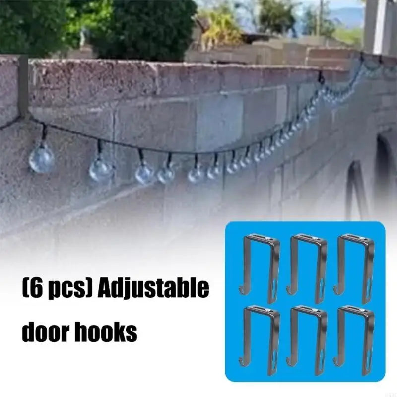 Set of 6 Easy Install Hook for Securing Lights Without Drilling Zpaxo