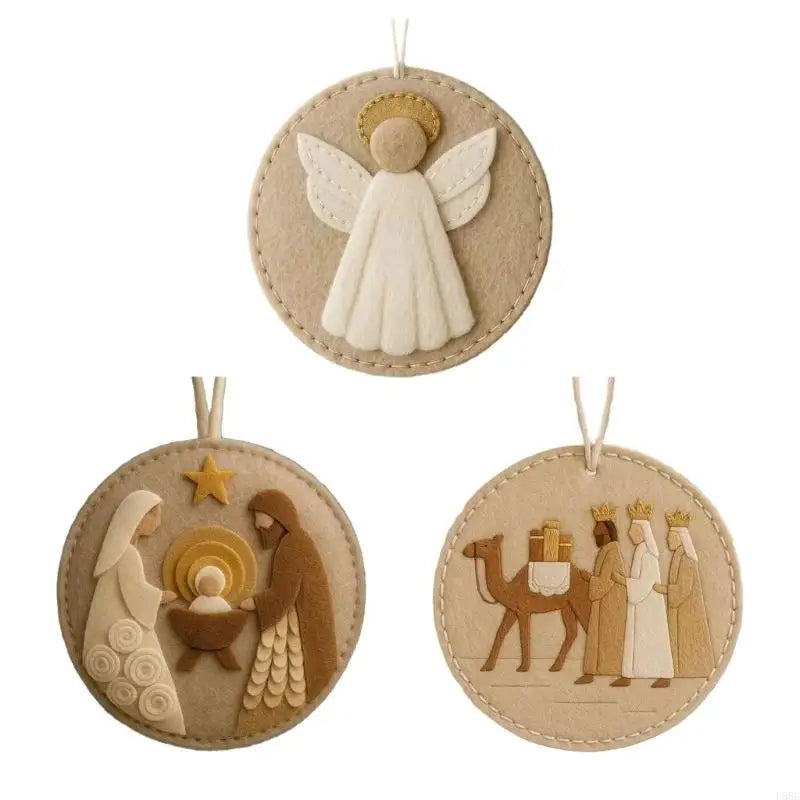Handmade Nativity Scene Supplies Soft Felted Cloth Instructions