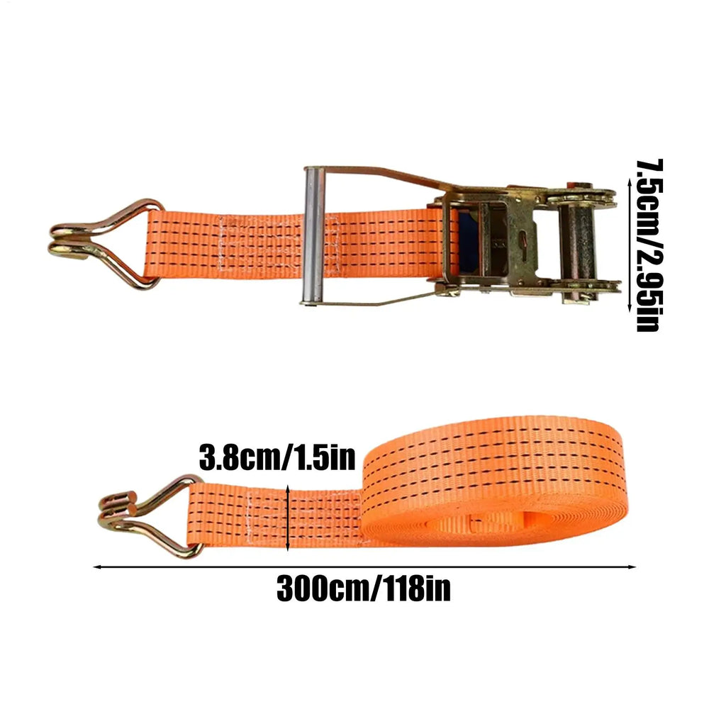 Tire Straps Heavy Duty Carabiner Ratchet Car Van Truck Vehicle