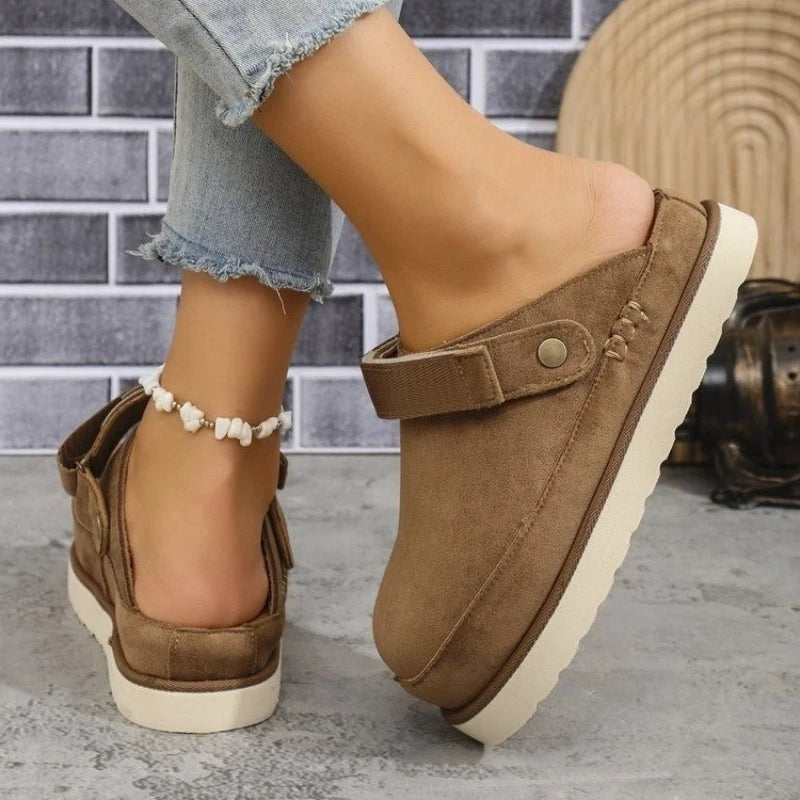 2025 Women Slippers Thick Bottom Head Cover Back Strap Shoes Large Size Casual Slippers Slip-On Platform Sandals Slides Women Zpaxo