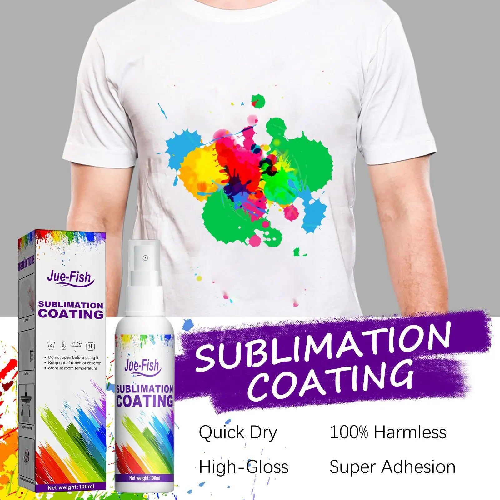 Sublimation Coating Spray Fluid Cotton T Shirts Polyester All Fabrics Zpaxo