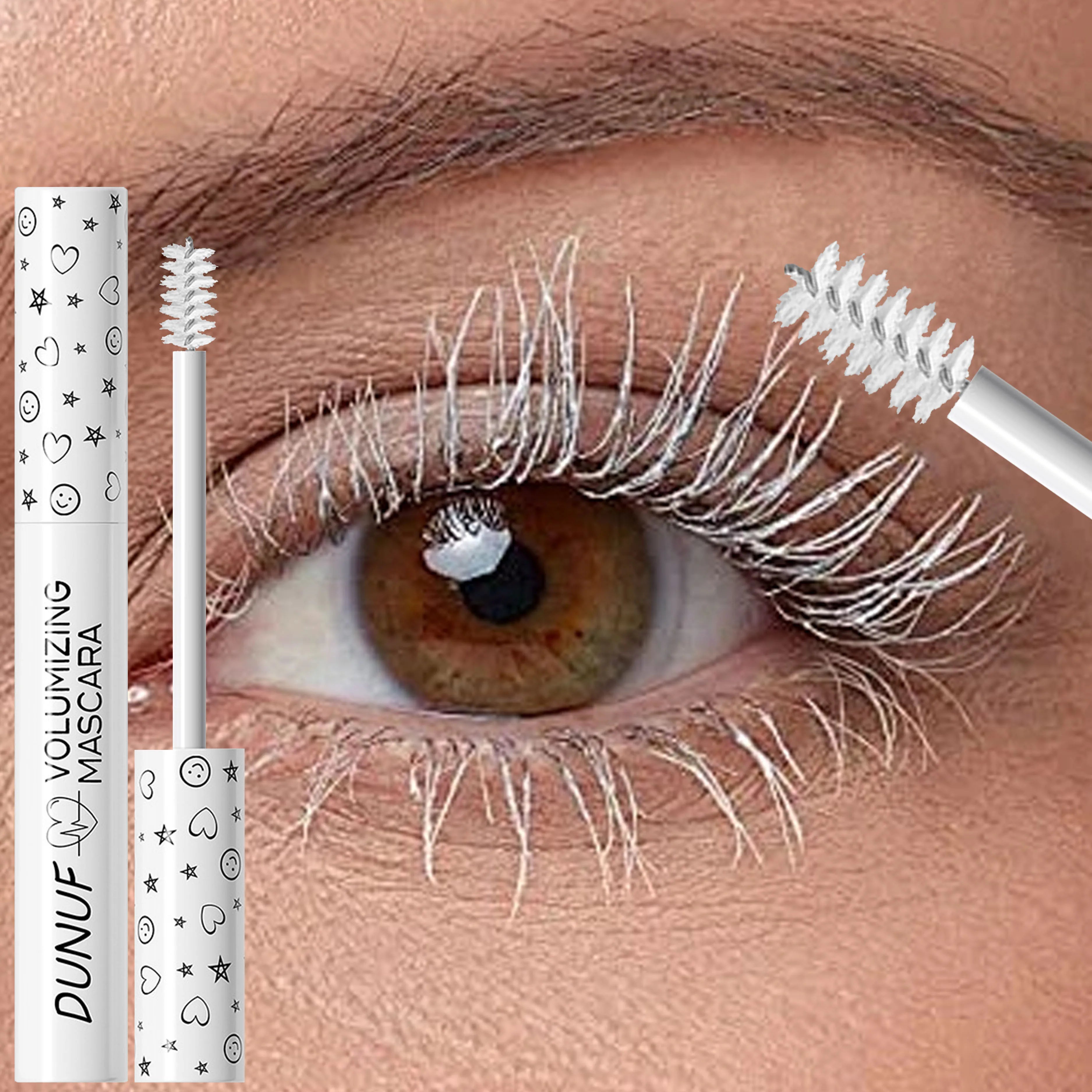 White Mascara-Thick, Lengthened, Curling Waterproof Mascara, Suitable for All Skin Types-Anti-Smudge Zpaxo