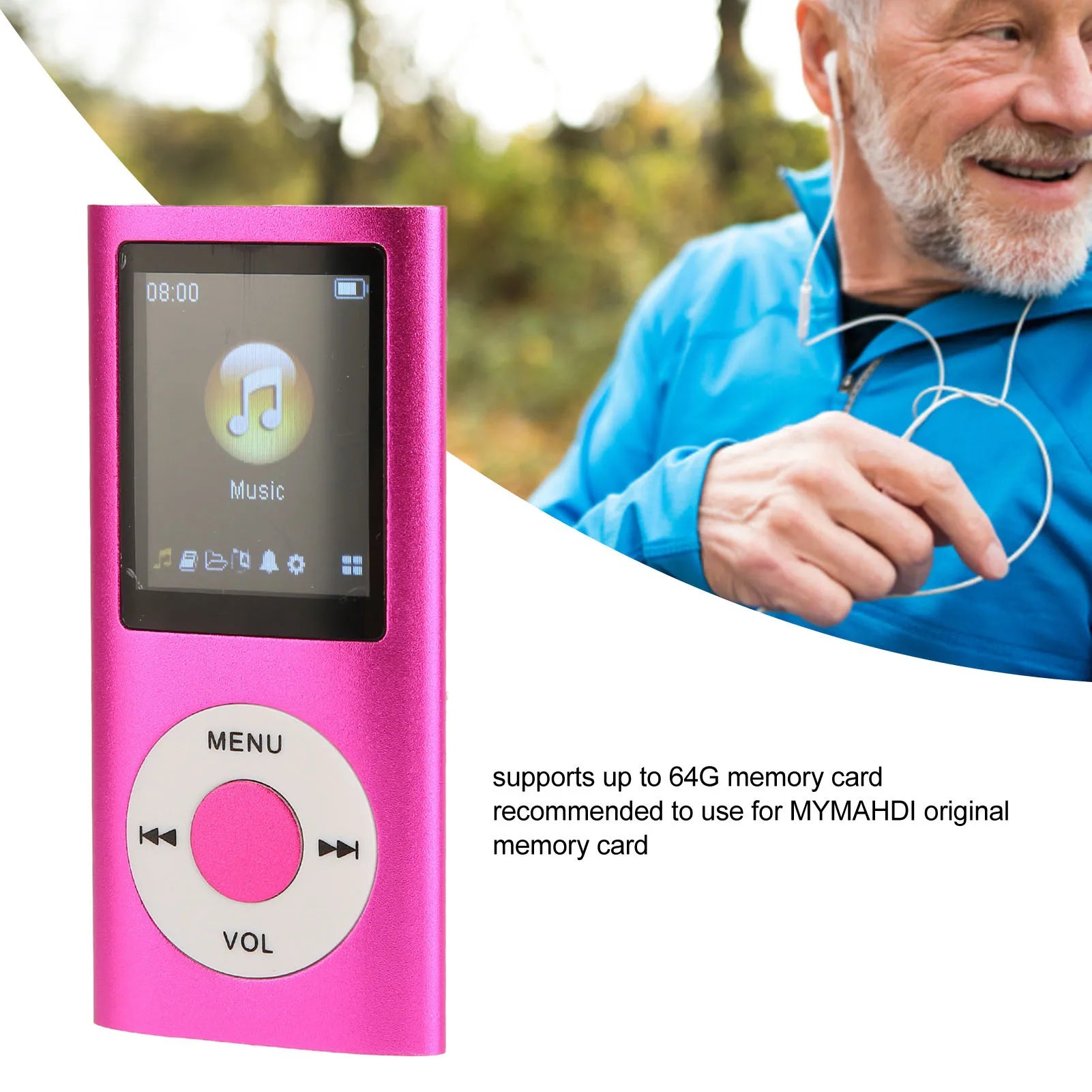 Player Support Memory Card Ultra Thin LCD MP3 Bluetooth Students