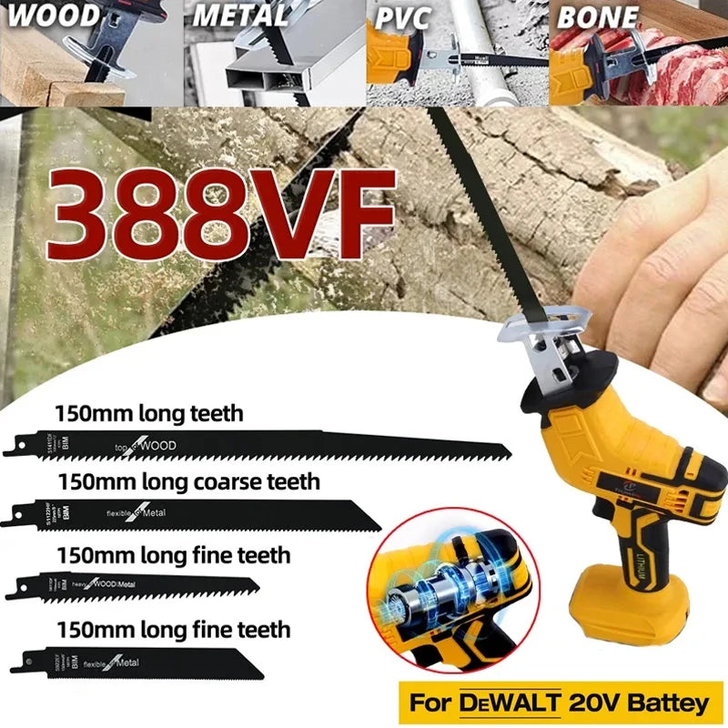 Cordless Reciprocating Saw Dewalt 18V 20V Battery Electric Cutting