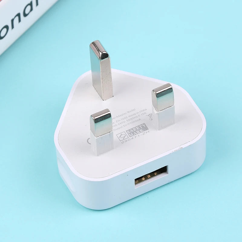 UK 3-Pin Dual USB Wall Charger – Fast Charging 5V 2.1A USB Wall Charger Zpaxo