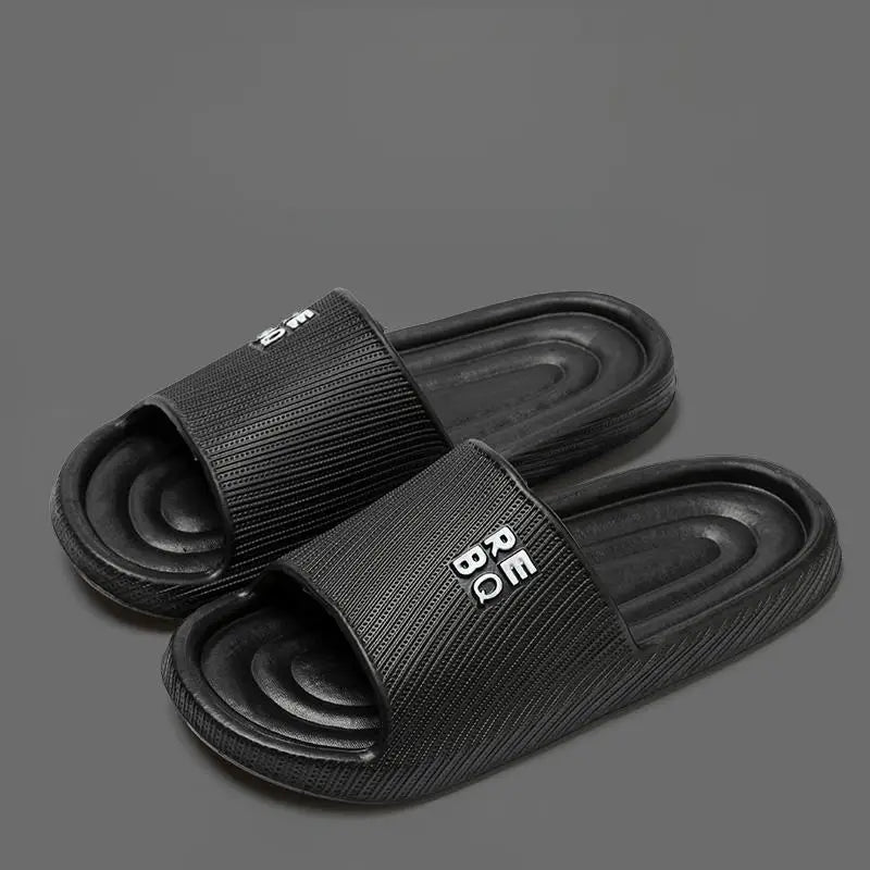 SHAJI Unisex Couple Cloud Slides Summer EVA Non Slip Slippers Zpaxo black 42-43