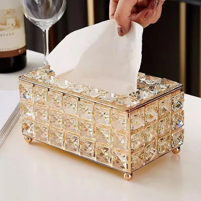 Living Room Desktop Transparent Napkin Box Ins Style Home Creative Bathroom Storage Simple Acrylic Square/Round Tissue Box Zpaxo Style3