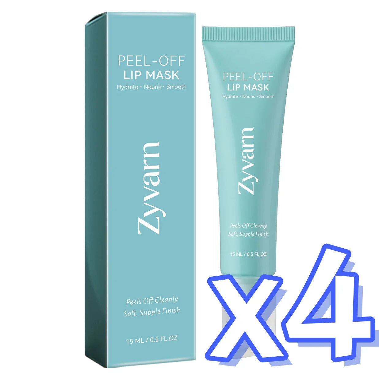 ZYVARN Hydrating Peel-Off Lip Mask – Repair & Exfoliate Lips Peel-Off Lip Mask Zpaxo 15g boxed x 4