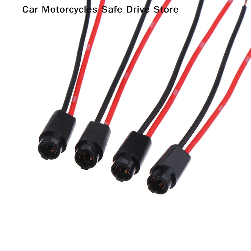 Car T5 LED Bulb Holder Socket Light Plug Extension Cables Harness 1