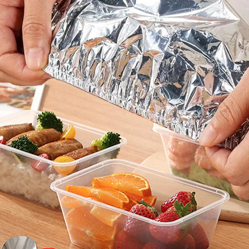 Reusable Aluminum Foil Food Cover Lids – 10 or 50 Pack Food Cover Lid Zpaxo