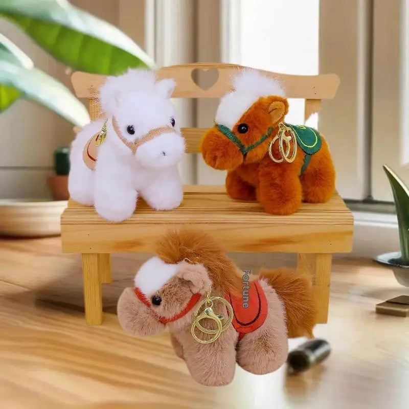 Kawaii Zodiac Equine Plushie Keyring Year Present Backpack Hanging Zpaxo
