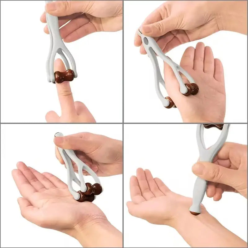1pcs Dual-Sided Hardwood Hand Massager – for Carpal Tunnel, Circulation, Stress & Trigger Finger Relief Zpaxo