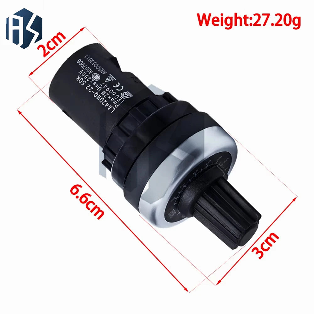 1PC LA42DWQ-22 Rotary Potentiometer: 22mm Diameter, 1K-500K Resistance Options for Arduino-Compatible Zpaxo