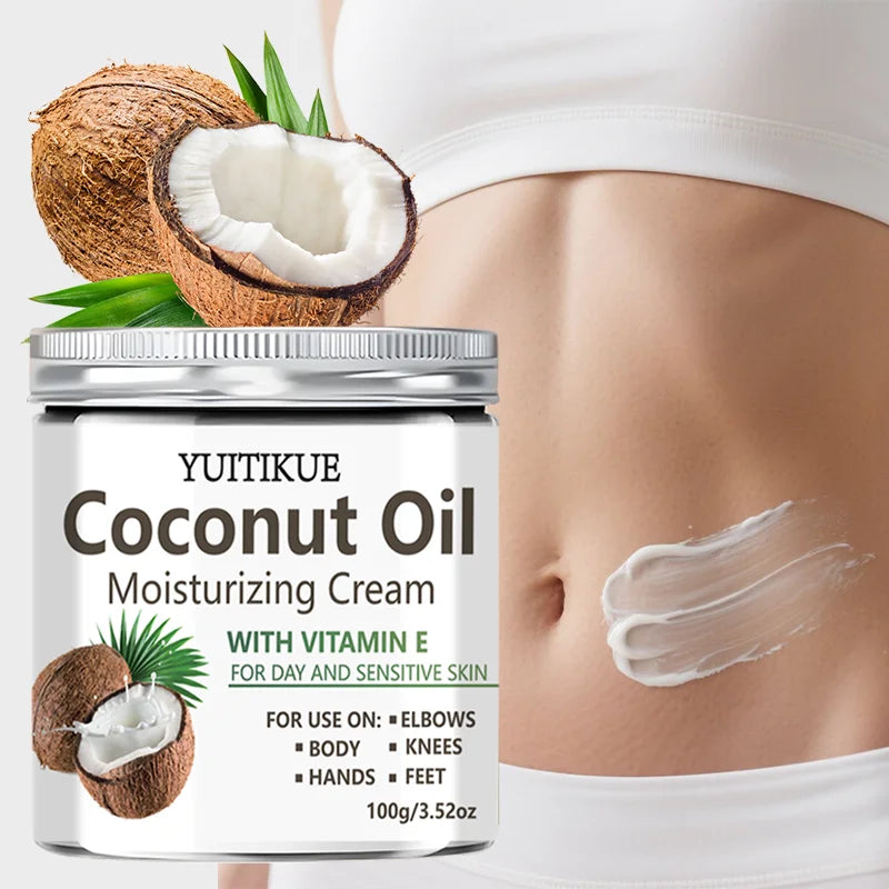 YUITIKUE Coconut Oil Moisturizing Cream – 24H Body Hydration Body Moisturizing Cream Zpaxo
