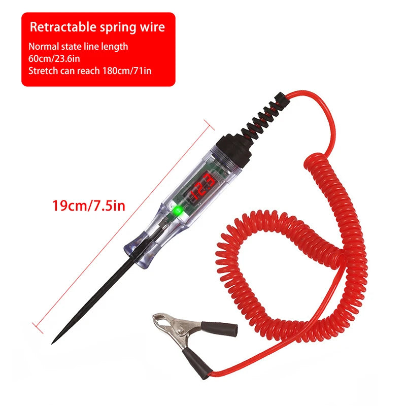 CMHot Heavy Duty 5-120V Backlit Digital LED Circuit Tester Auto Test