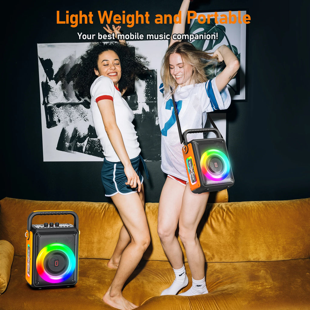 Fanfun S65 Portable Bluetooth Karaoke Speaker 2 Wireless Microphone