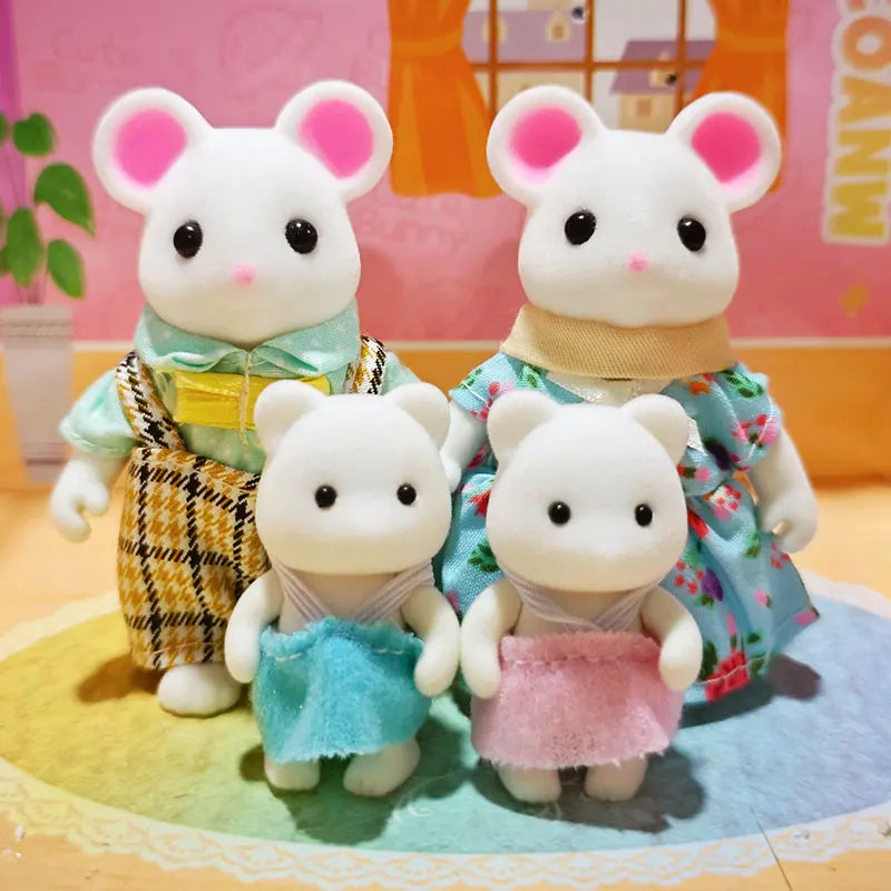 1 12 Simulation Forest Family Doll Accessories Reindeer Panda